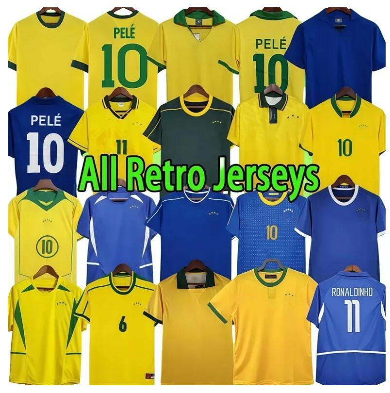 bRAZILS Soccer Jersey Retro Ronaldo Ronaldinho Kaka R. Carlos Camisa de Futebol BrasilES Football Shirt Rivaldo 1997 1998 2000 2002 2004 2006 98 0 02 04 06 18 19 21 kits