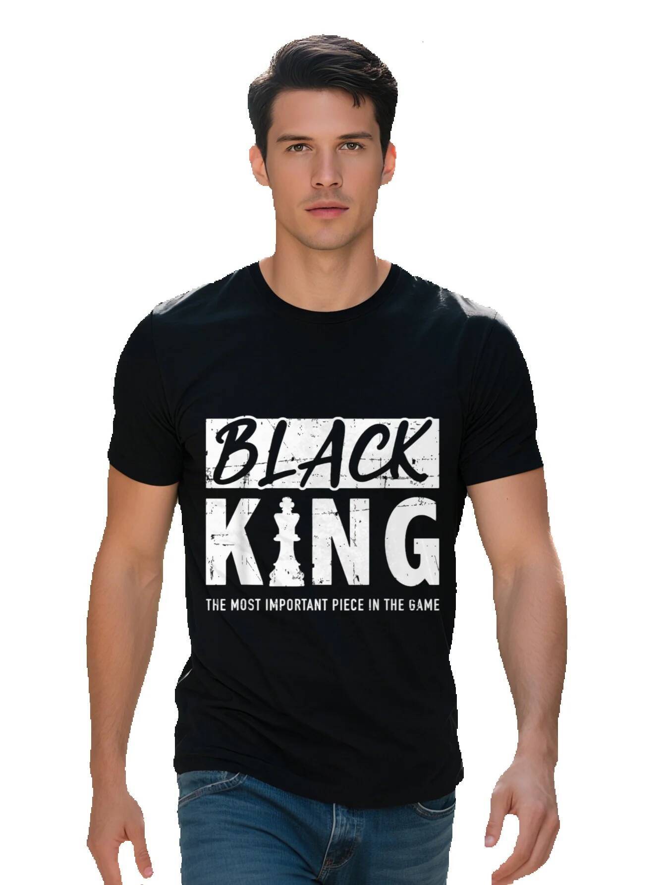 Men S G Cotton Black King Important Piece for Proud African And Afro Pride T Shirt 7a3a9 22c45