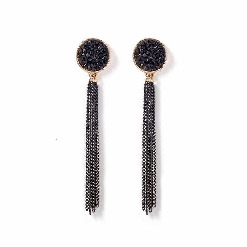 Trendy Hot-Selling Korean Style Internet Celebrity Long Tassel Women's Elegant Ear Studs Simple Earrings Jewelry