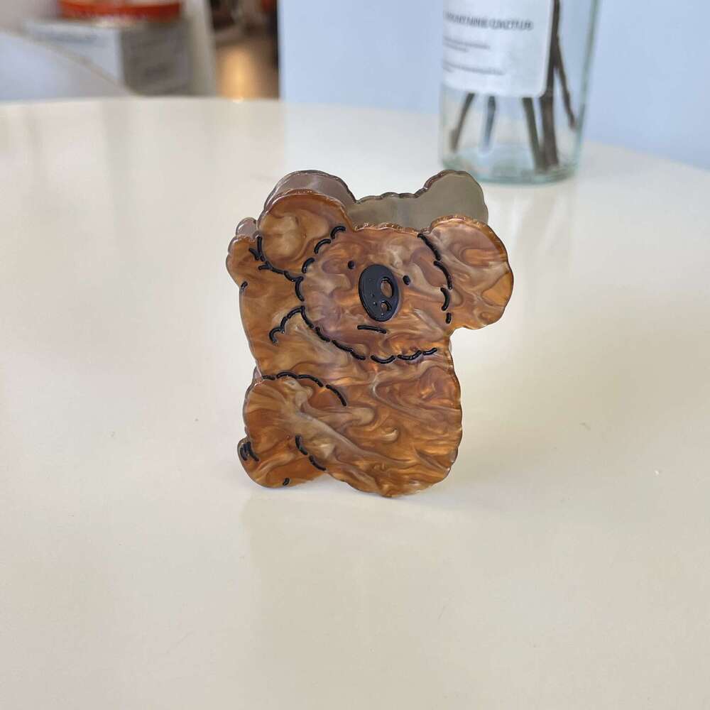 New Acrylic Koala Claw Cute Cartoon Hair Tree Bag Bear Hairpin Animal Style Girl Shark Clip
