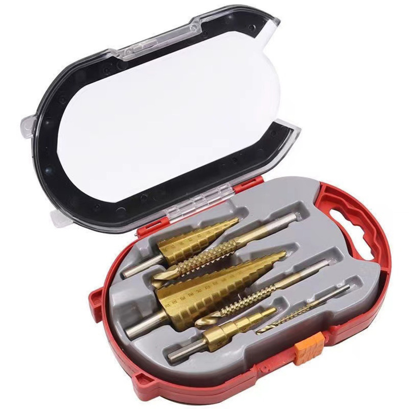 6-Piece Expanding Tower Set, Step Bits, 3 Sawtooth Drill Bits
