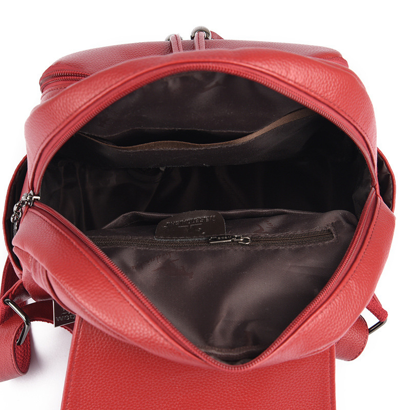 Fashion Tassel for Women 2025 New Versatile Large Capacity Soft Leather Student School Bag Commuter Travel Backpack ddmymoon