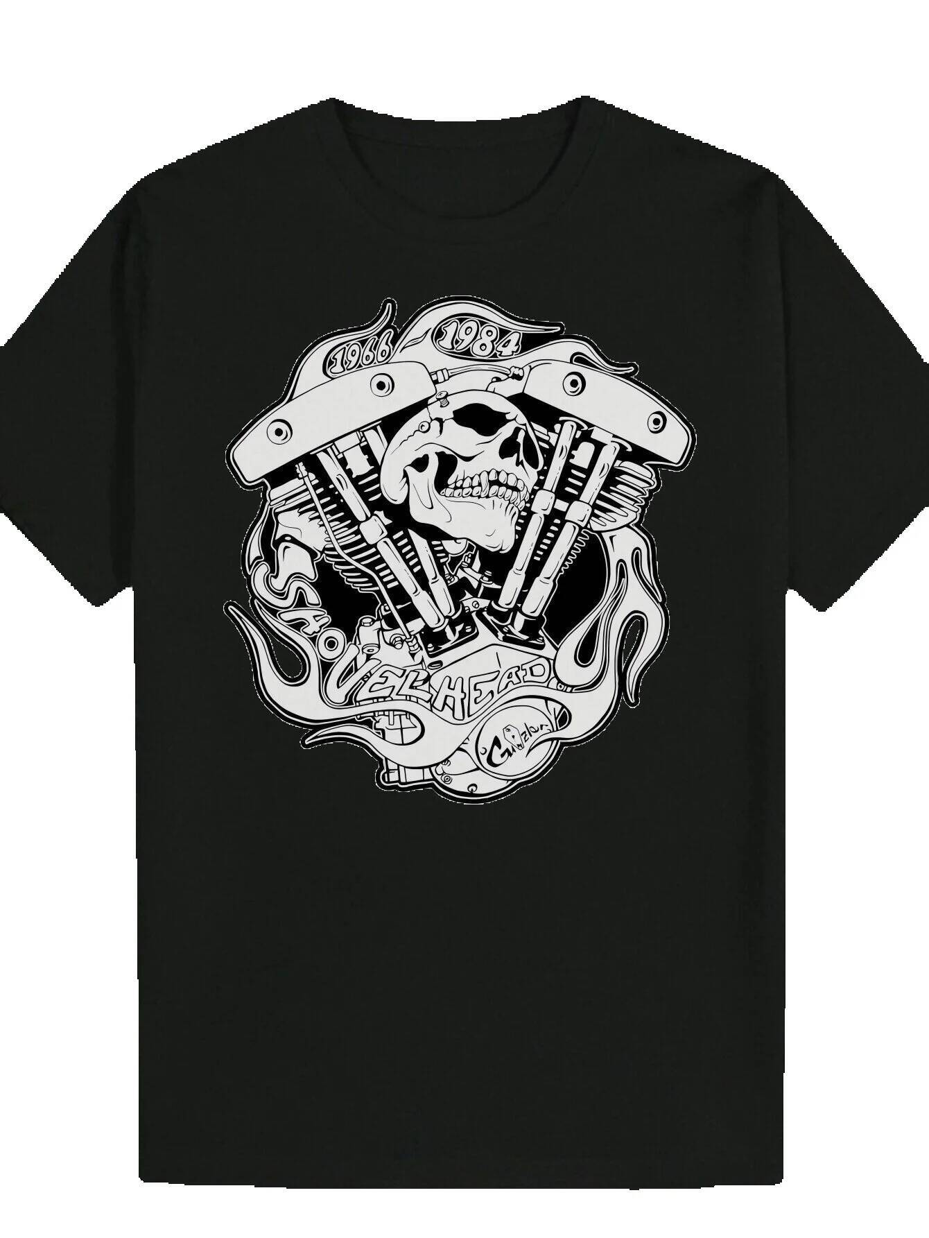 Men's Summer Casual Round Neck Polyester Portrait T-Shirt 9eb73