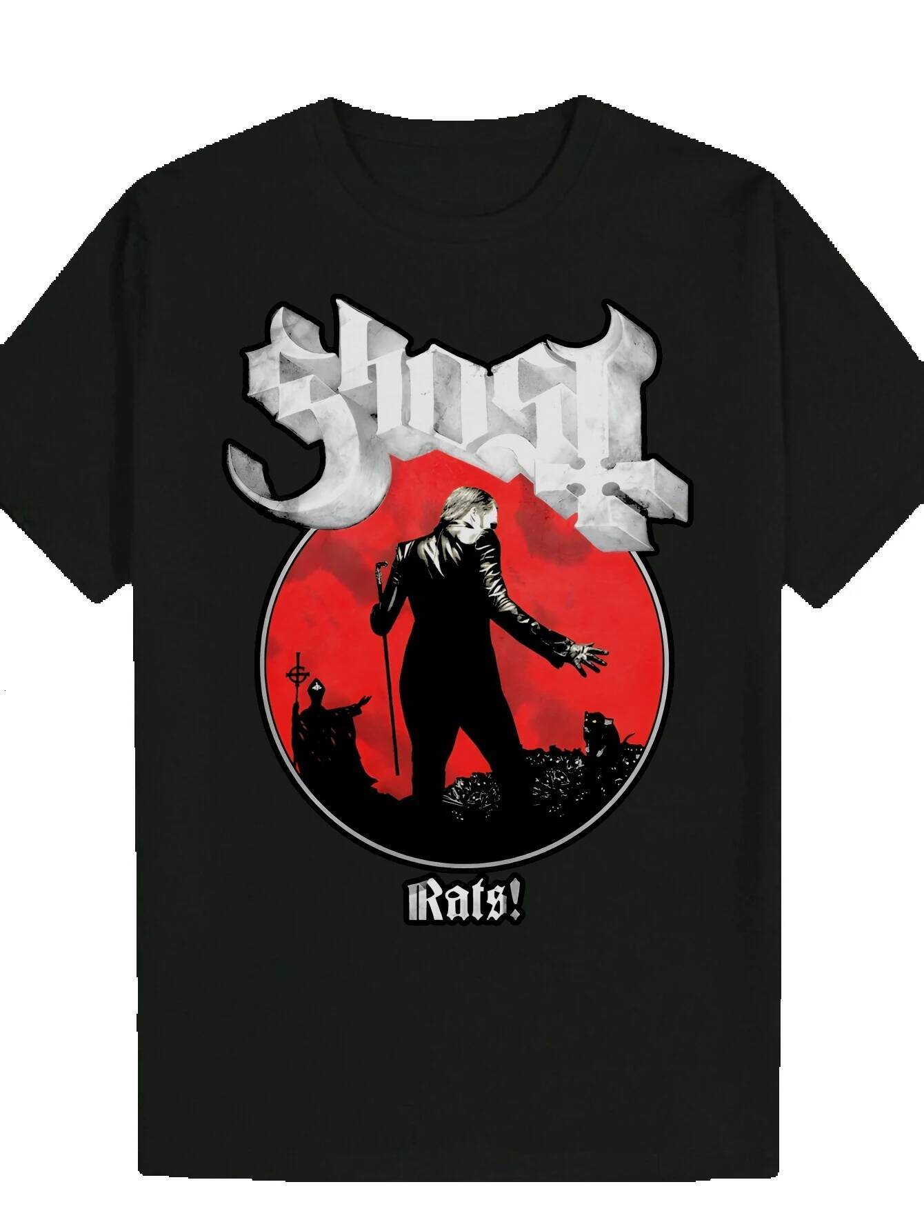 Men's Black Graphic - Summer Casual Crew Neck Polyester T-Shirt with 'Gray Shadow' Design, Machine Washable, Regular Fit