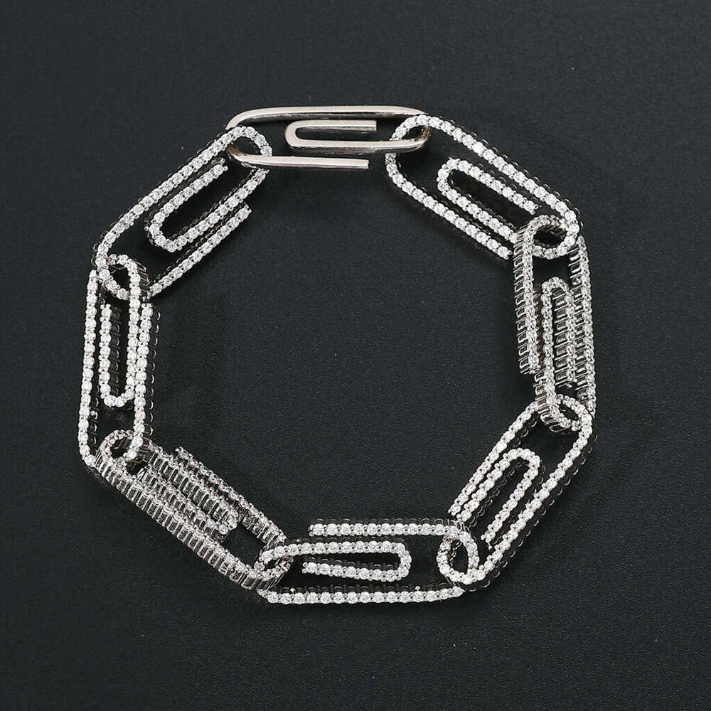 Necklace Men's Paperclip Buckle 10mm Bracelet Personality Couple Clavicle Chain Hip-Hop Accessories