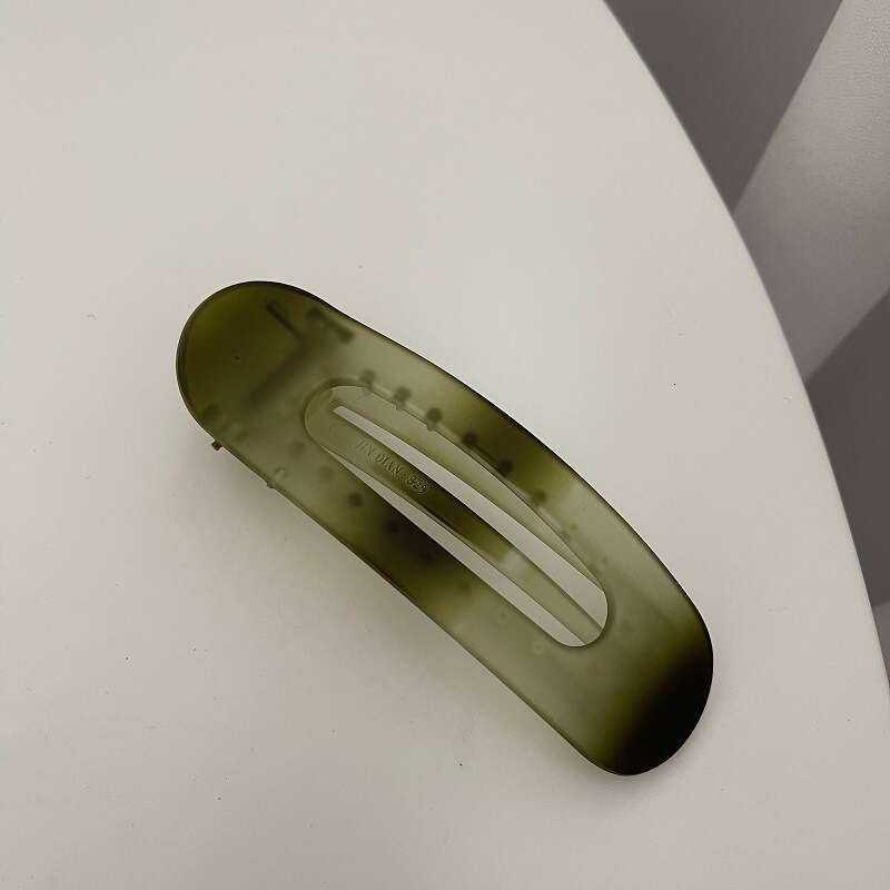 Korean Version New Green Series Matte Simple Versatile Gentle Claw Hair Styling Tool Clip for Going Out and Bathing