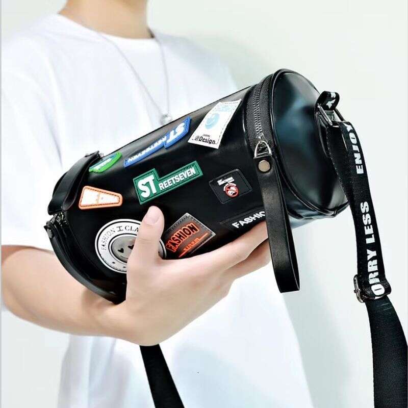 Crossbody Men New PU Women's Trendy Brand Versatile Bucket Letter Emblem Cylinder Shoulder Bag For Women