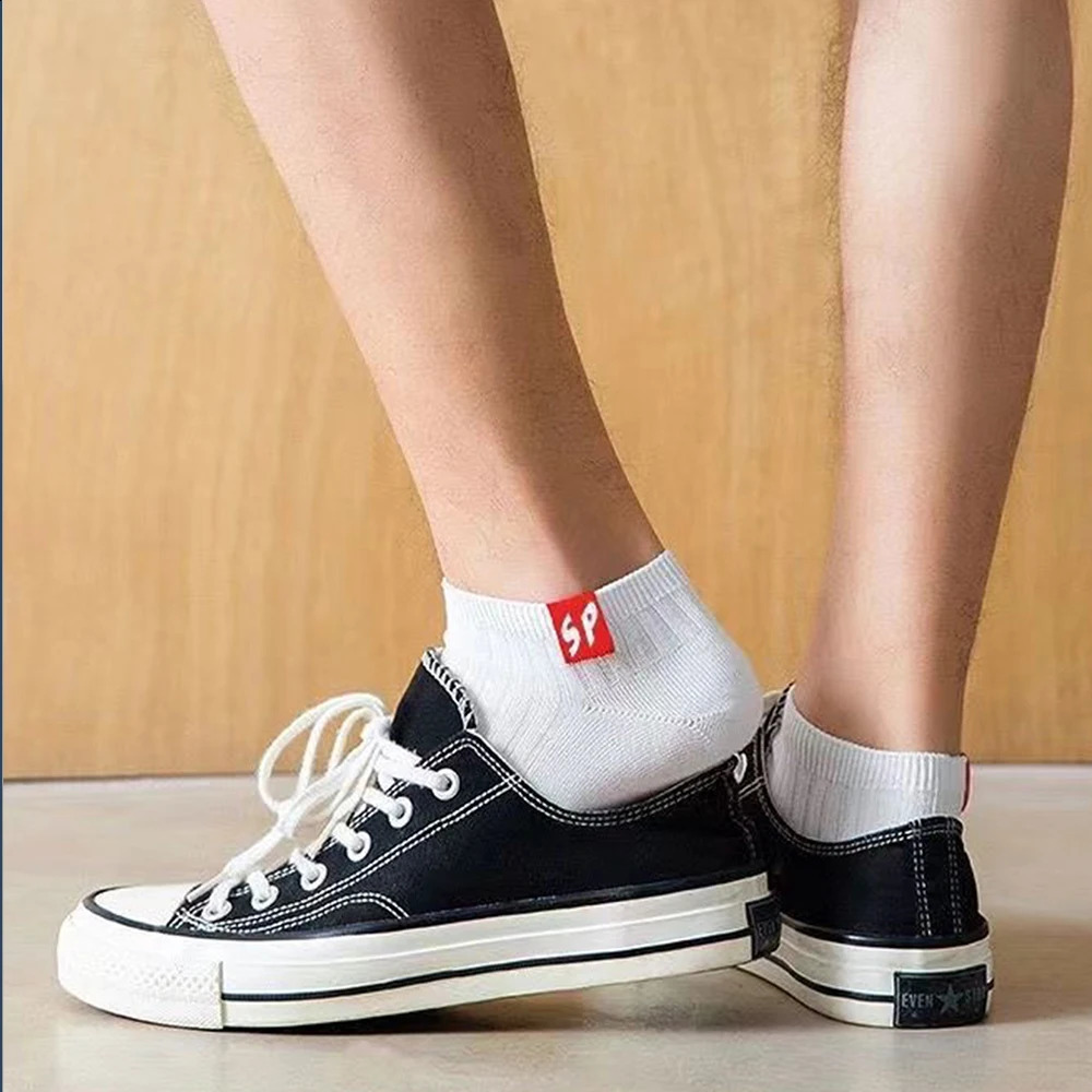 510 Pairs Men Socks HighQuality Spring and AutumnThickened Breathable Boat Low Cut Shallow Mouth Casual 250805