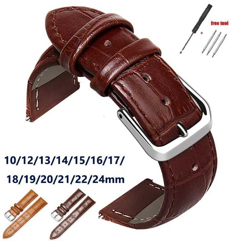 Genuine Calfskin Strap Slub Pattern Watch Accessories 10/12/13/14/15/16/17/18/19/20/21/22/24mm Universal Watchband W250811