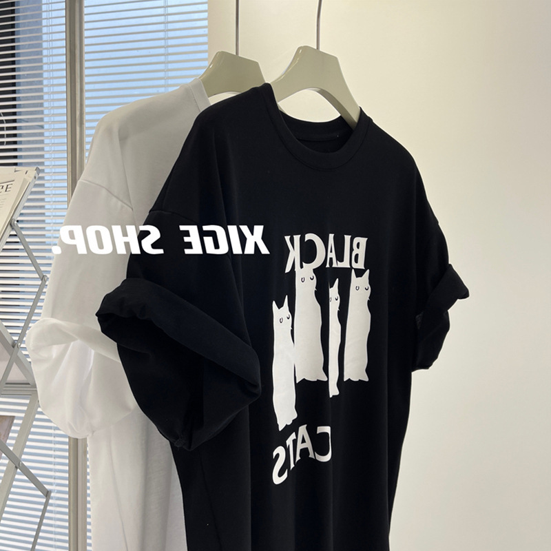 American Style Printed High Street Short Sleeve T Shirt For Women Korean Version Loose Lazy Wholesale Price Top Trendy