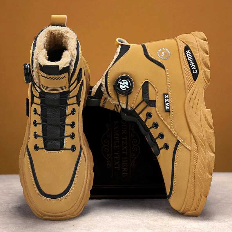 Mens Sneakers Add Velvet Ankle Boots Winter Boots for Men Soft and Comfortable Shoes for Men Sports and Leisure Wear-resistant W250811