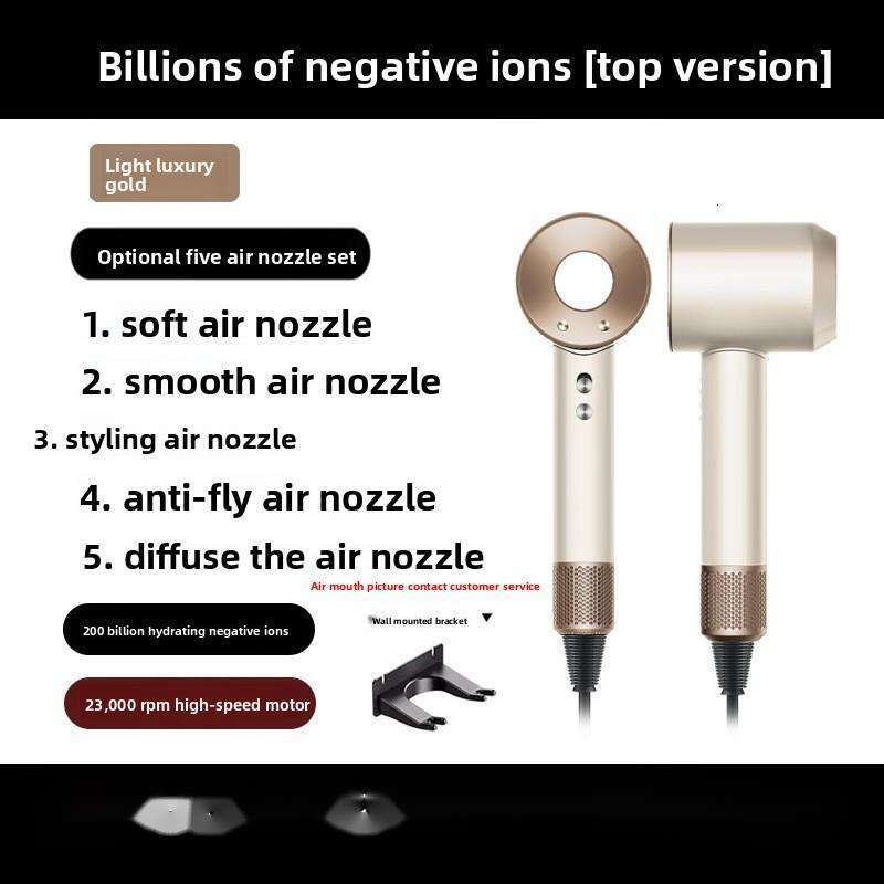 High-Speed Salon Home Use High-Power Negative Ion Leafless Hollow Hair Dryer Quick-Dry Silent High-Speed
