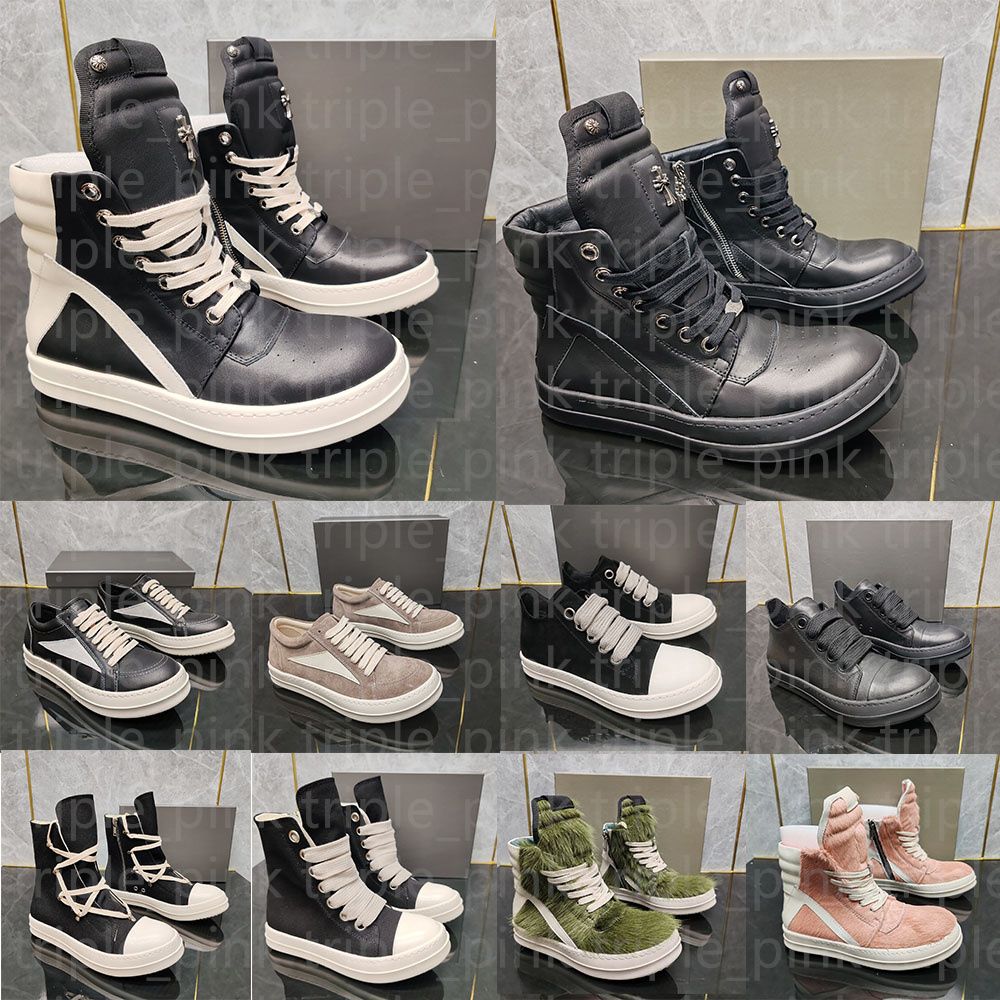 Designer boots Genuine Leather boot furry boot canvas boots Luxury booties black white red pink yellow high top horse hair boots high top suede boots