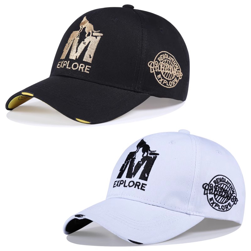 Streetwear Explore Baseball Cap Stylish Embroidered Animal Logo Adjustable Unisex Hat with 7 Colors for Hiking Street Style Daily Wear