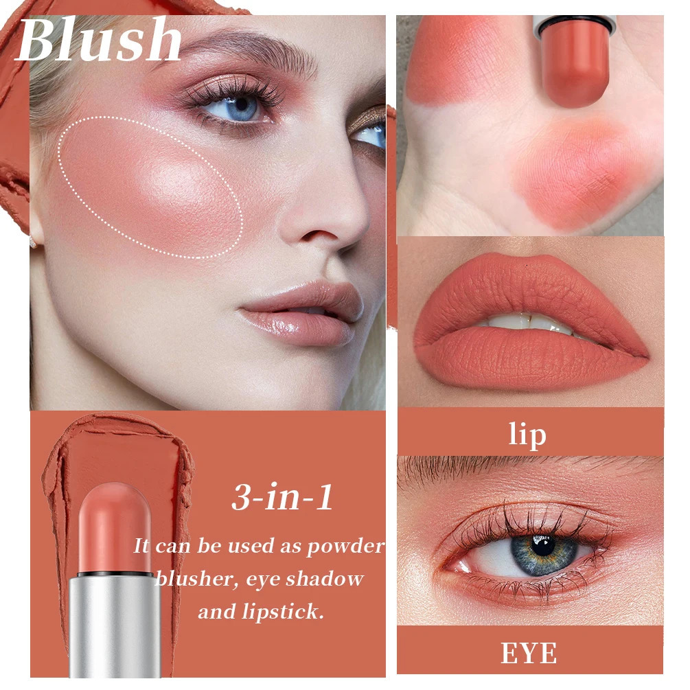 QI Highlighting Bronzer Stick Face Brightening Blusher Rouge Concealer Pen Long Lasting Highlight Contouring Blush Makeup 250811