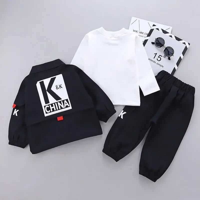 Autumn Children Clothes Kids Boys Jacket Suit T-Shirt Pants 3Pcs/sets Spring Kids Infant Clothing Toddler Sportswear 0-4 Years Z250811