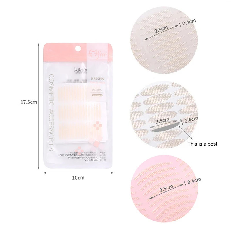Lace Double Eyelid Tape Invisible Natural Water-adhesive Double Eyelid Stickers For Hooded Droopy Uneven Small Eyes Makeup Tools 250807