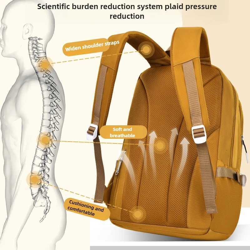 Primary Middle School Backpack Teenage Boys School Bags High School Student Bookbag Male Large Capacity Sports Travel Backpack M250811