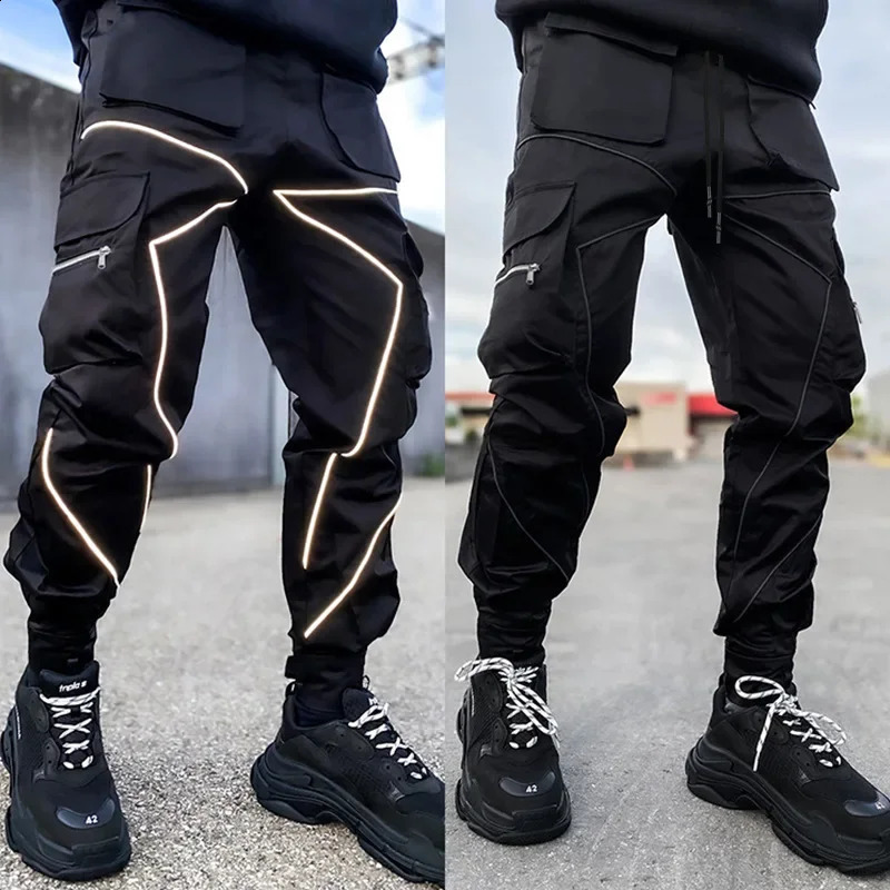 Mens Gym Cargo Pants Hip Hop Multi-pocket Fitness Sweatpants Jogging Trousers Man Casual Streetwear Sports Joggers Trackpant 250805