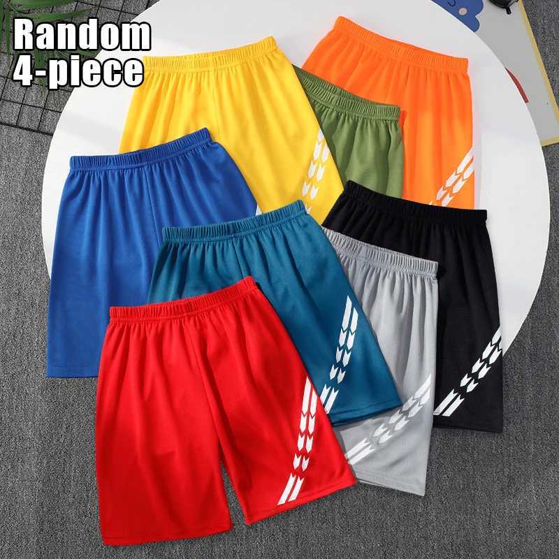 2/4 Pcs Boys Summer Solid Color Quick Drying Breathable Set Big Kids Loose Sports Running Hiking Outdoor Short Sleeved Shorts Z250811