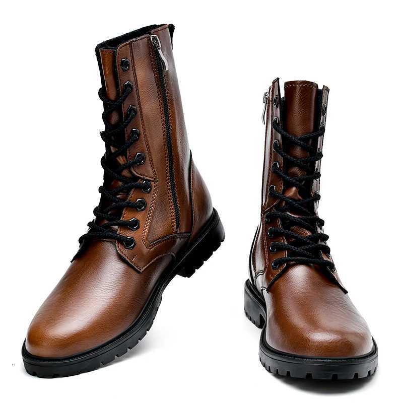Mens Chukka Boots Waterproof Leather Casual Lace Up Ankle Oxford Boots Daily Dress Shoes For Men W250811