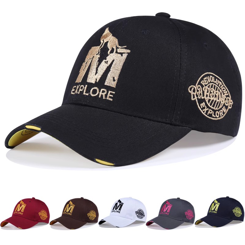 Streetwear Explore Baseball Cap Stylish Embroidered Animal Logo Adjustable Unisex Hat with 7 Colors for Hiking Street Style Daily Wear