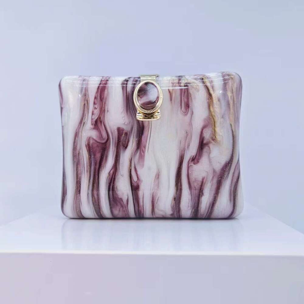 Women's New Acrylic Evening Shoulder Crossbody Wedding Party Clutch Chain Bag