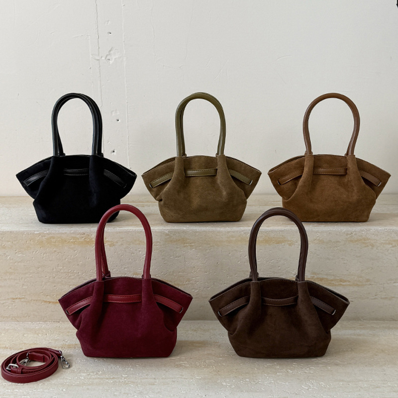 Suede Dumpling Niche Handheld Tote for Women 2025 New High-end Feel Single Shoulder Crossbody Bag ddmymoon