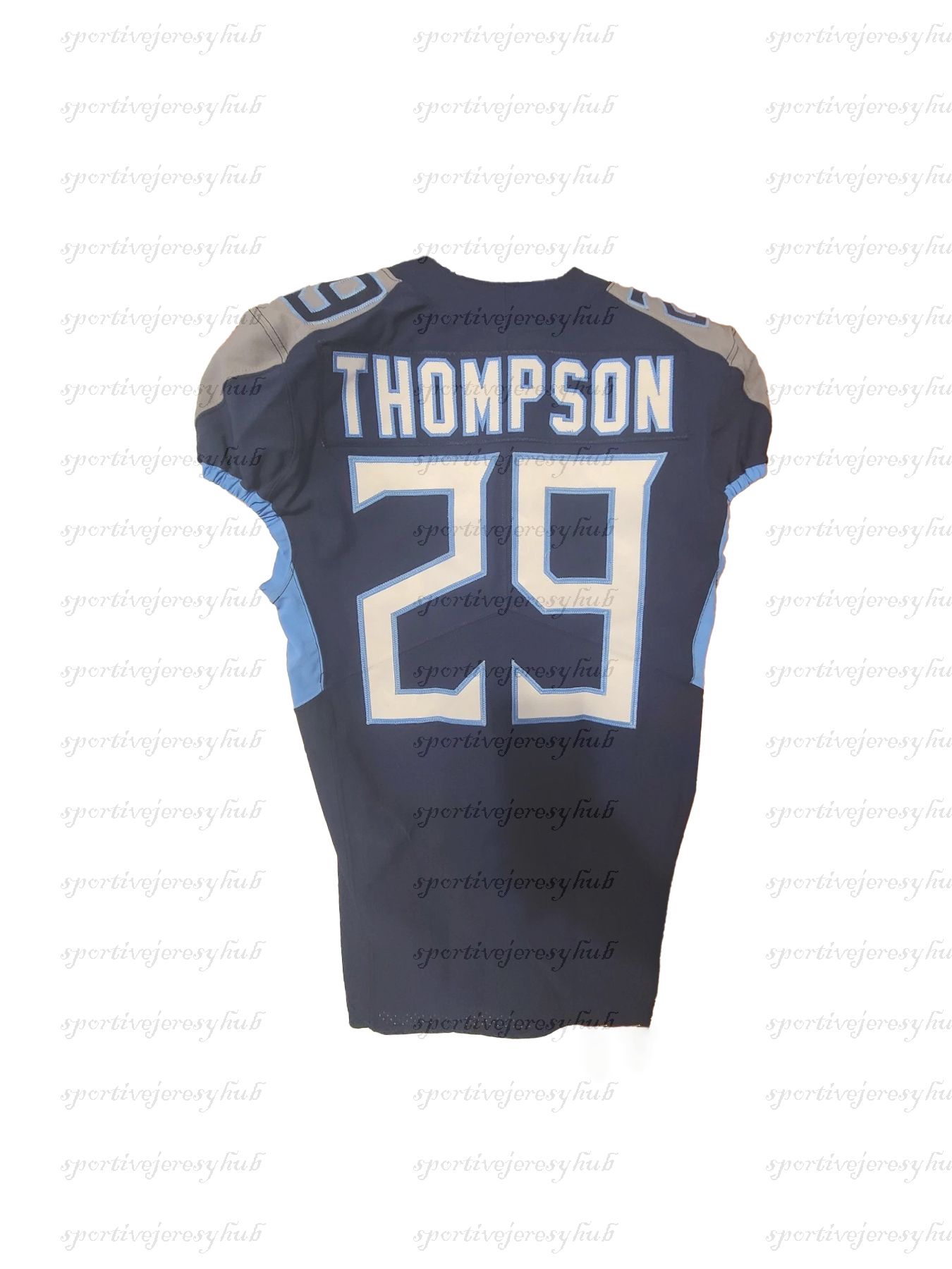 Men's Blue/Navy/White Football Jeresys Custom Nom and Num Stitched 1 Cameron Ward Steve McNair