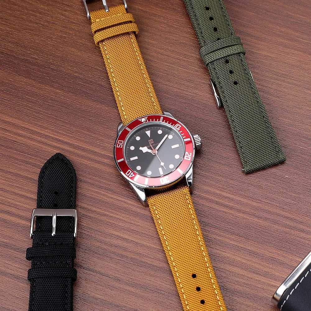 Premium Waterproof Sailcloth Watch Band 18mm 19mm 20mm 21mm 22mm 24mm Chuitsk Release Strap Nylon Sports Wrist Bracelet For Men W250811