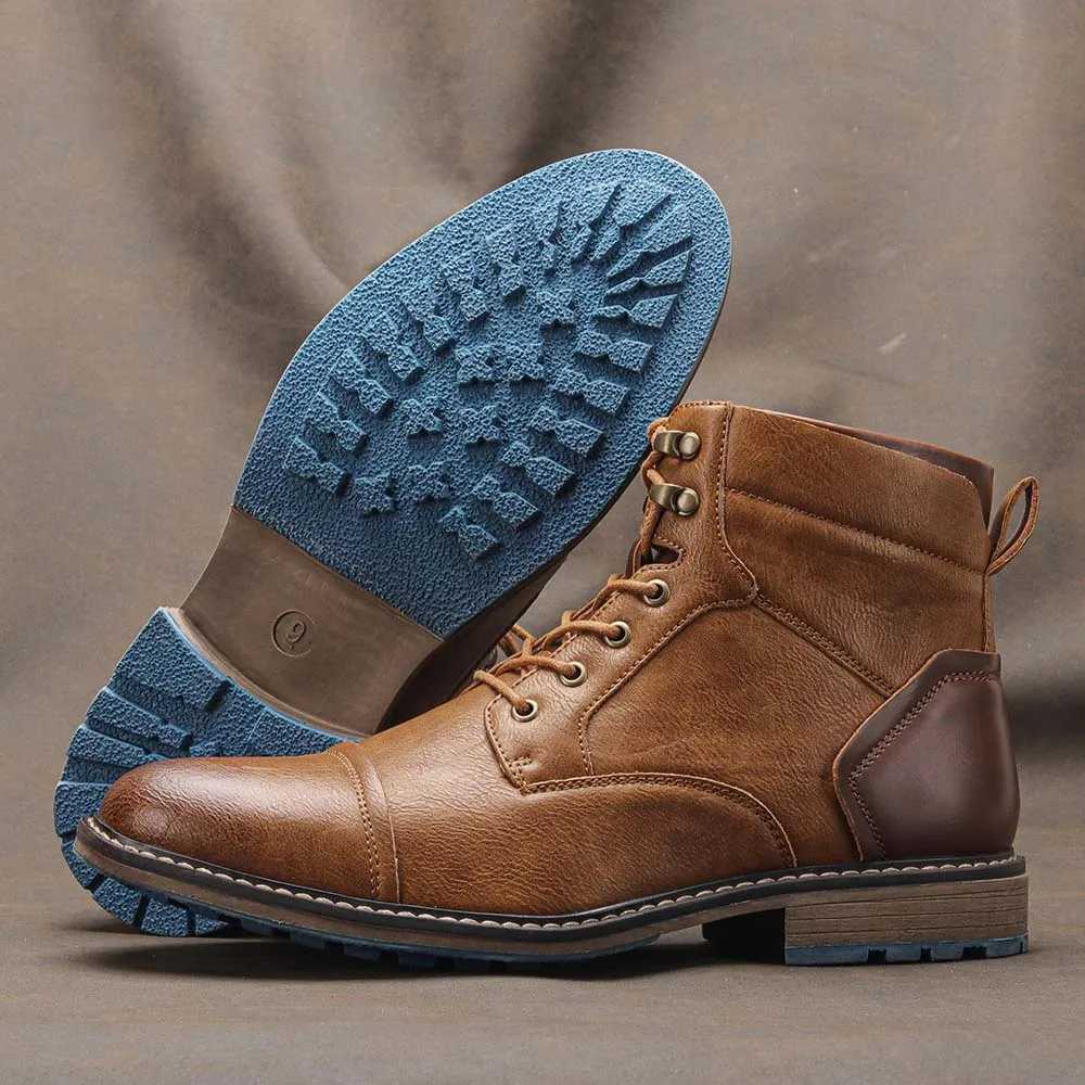 American Style Men Boots Brand Fashion Comfortable Ankle Boots Leather #607 W250811