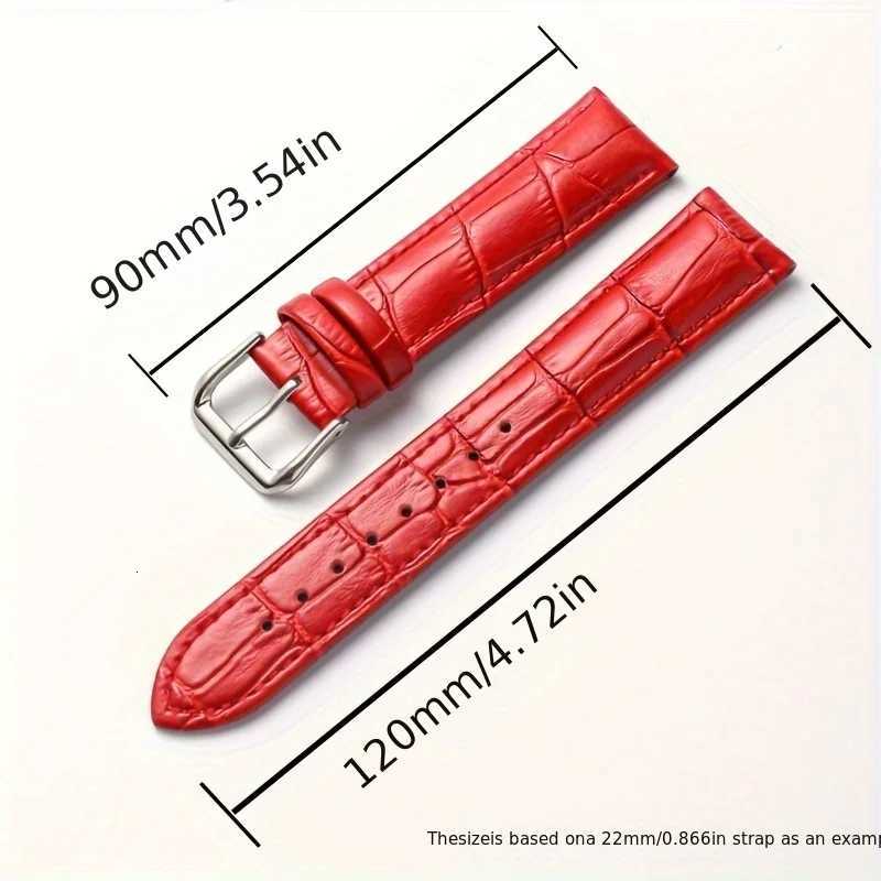 Leather Cowhide Watch Band for Womens Watch Chain- Bamboo Knot Pattern Soft Wrist Belt - 12mm-14mm-16mm-18mm-20mm W250811