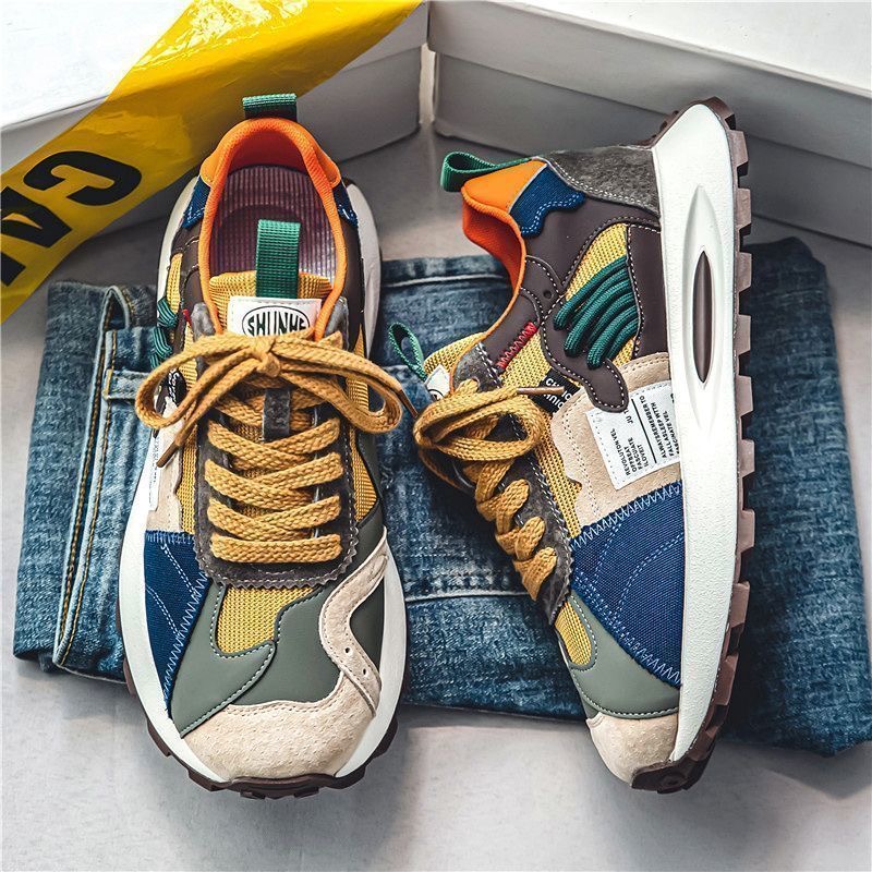 Designer Shoes Men's shoes spring mesh casual hot item dad shoes teenagers height increasing niche sports trendy shoes autumn