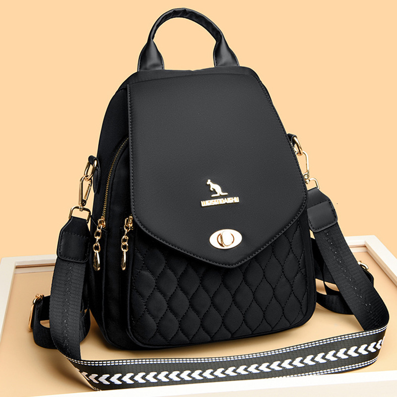 for Women 2025 New Trendy Lightweight Water-Resistant Oxford Cloth Student School Bag Travel Casual Backpack ddmymoon