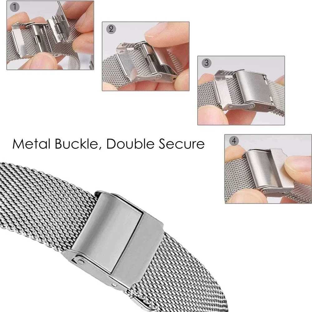 Stainless Steel Strap For Amazfit GTS 3 2/2e/4mini Metal Band For Amazfit Bip 3 3Pro GTR 2 2e Bracelet GTR 4 3 3Pro 42mm 47mm W250811