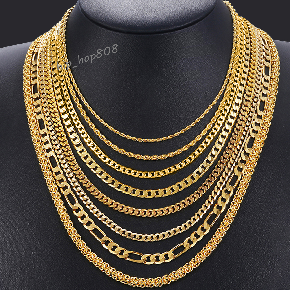 Speedin Gold Plated Jewelry Hip Hop Style Custom 14k 18k Gold-plated 925 Sterling Silver Miami Cuban Chain Necklace