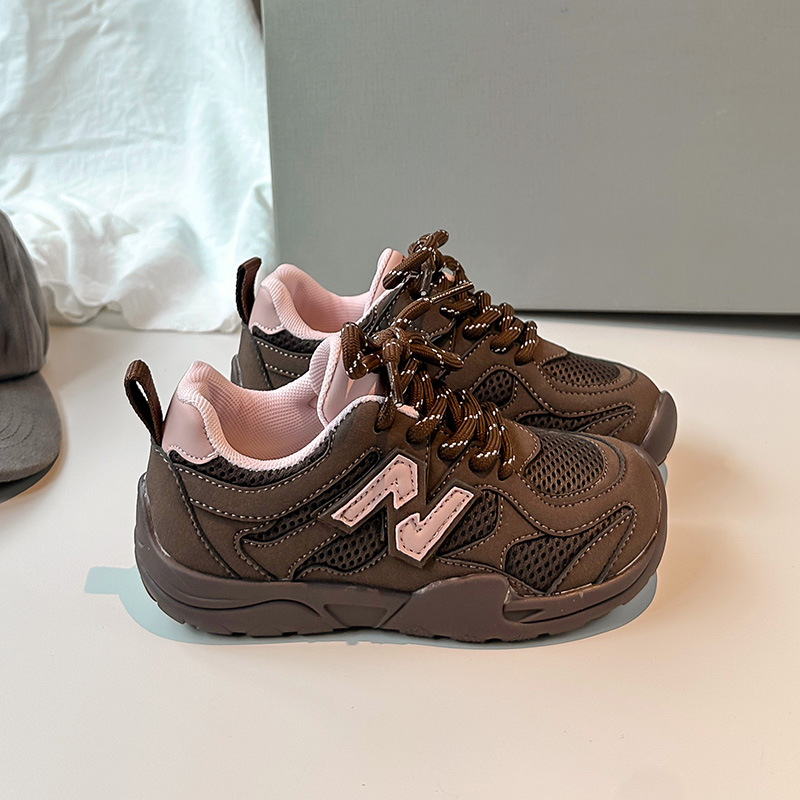 Childrens Sports Spring And Autumn Styles Girls Skate Casual Boys Breathable Double Mesh Military Training Shoes XJ260303