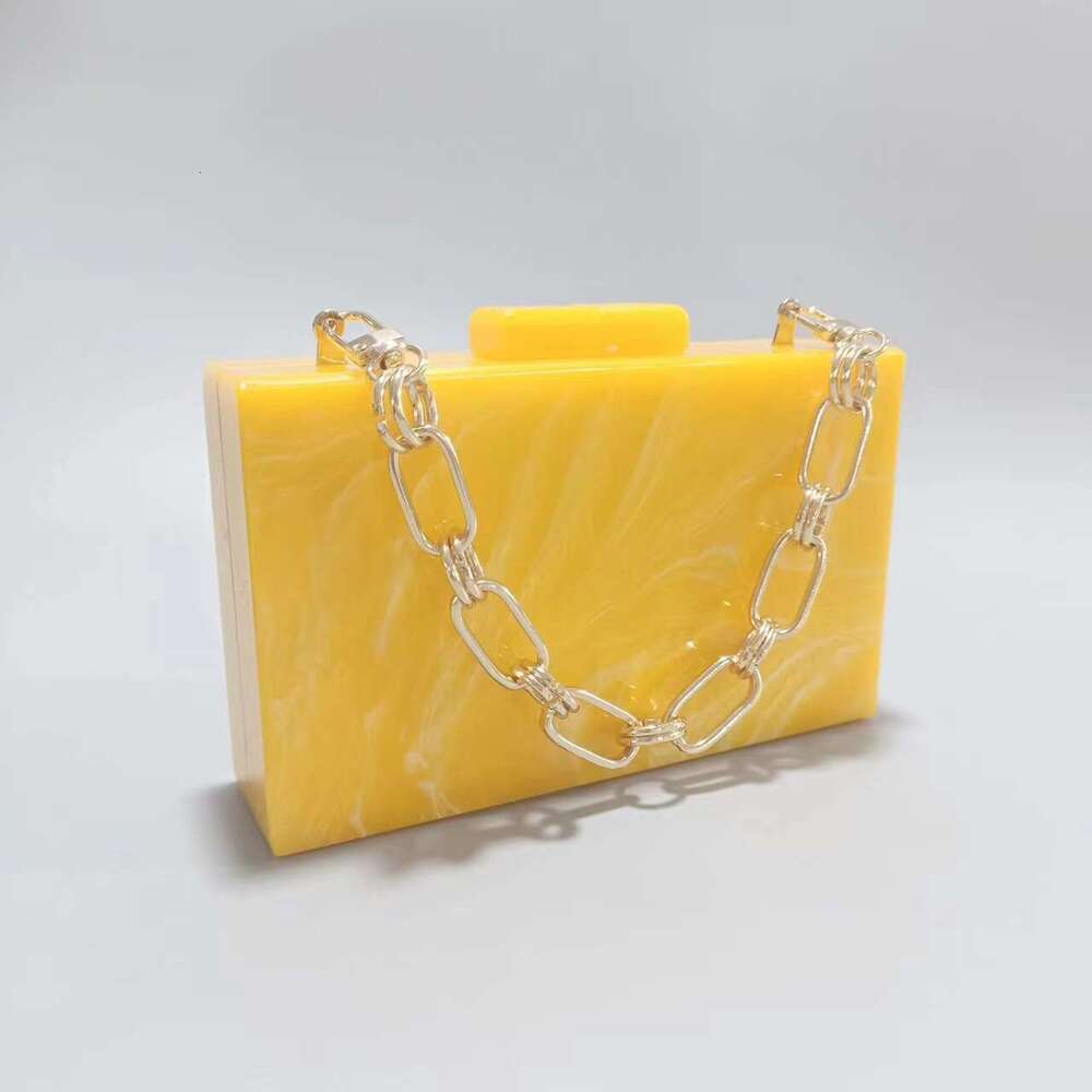 Hot-selling New Yellow Acrylic Evening Clutch Shoulder Crossbody Wedding Fashion Women's Bag