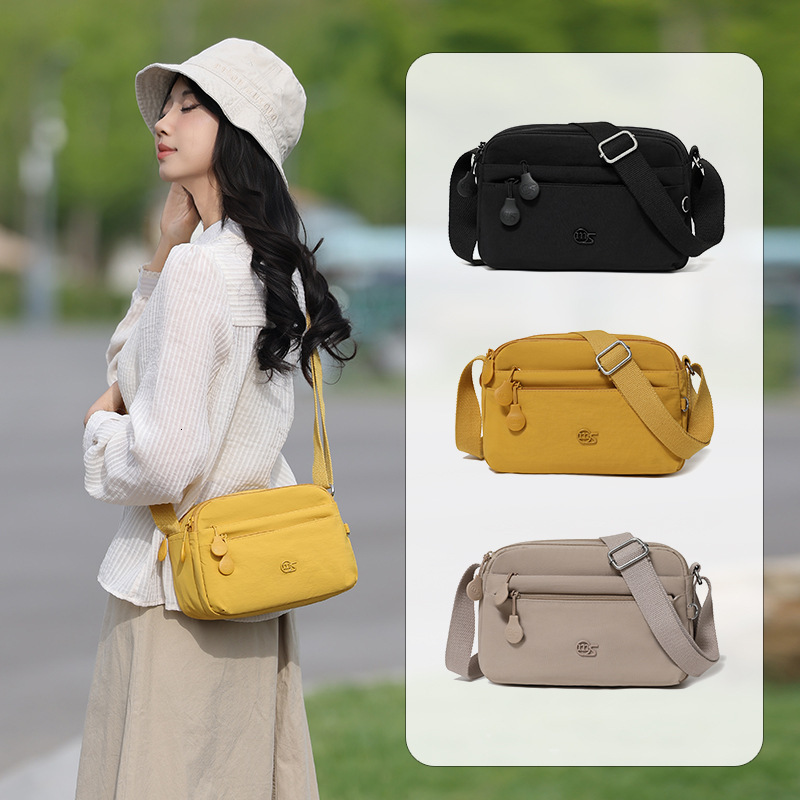 Waterproof Nylon Cloth Women's 2025 New Lightweight Casual Outdoor Multi-compartment Shoulder Crossbody Bag ddmymoon