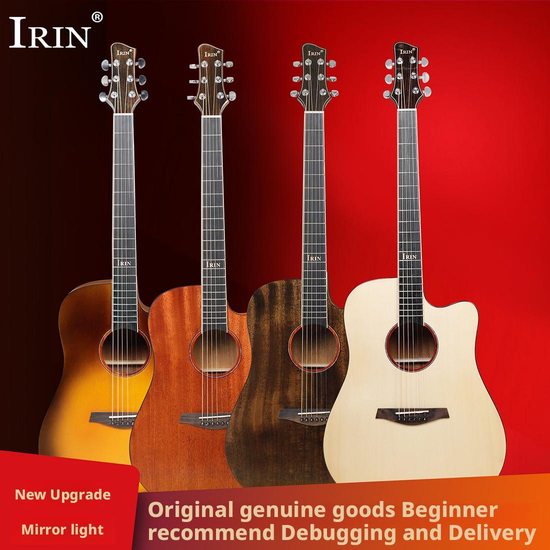 IRIN Factory Sale Upscale Spruce Mahogany Wood Guitars Singing Live Performance Examination 40 Inch GA Acoustic Guitar