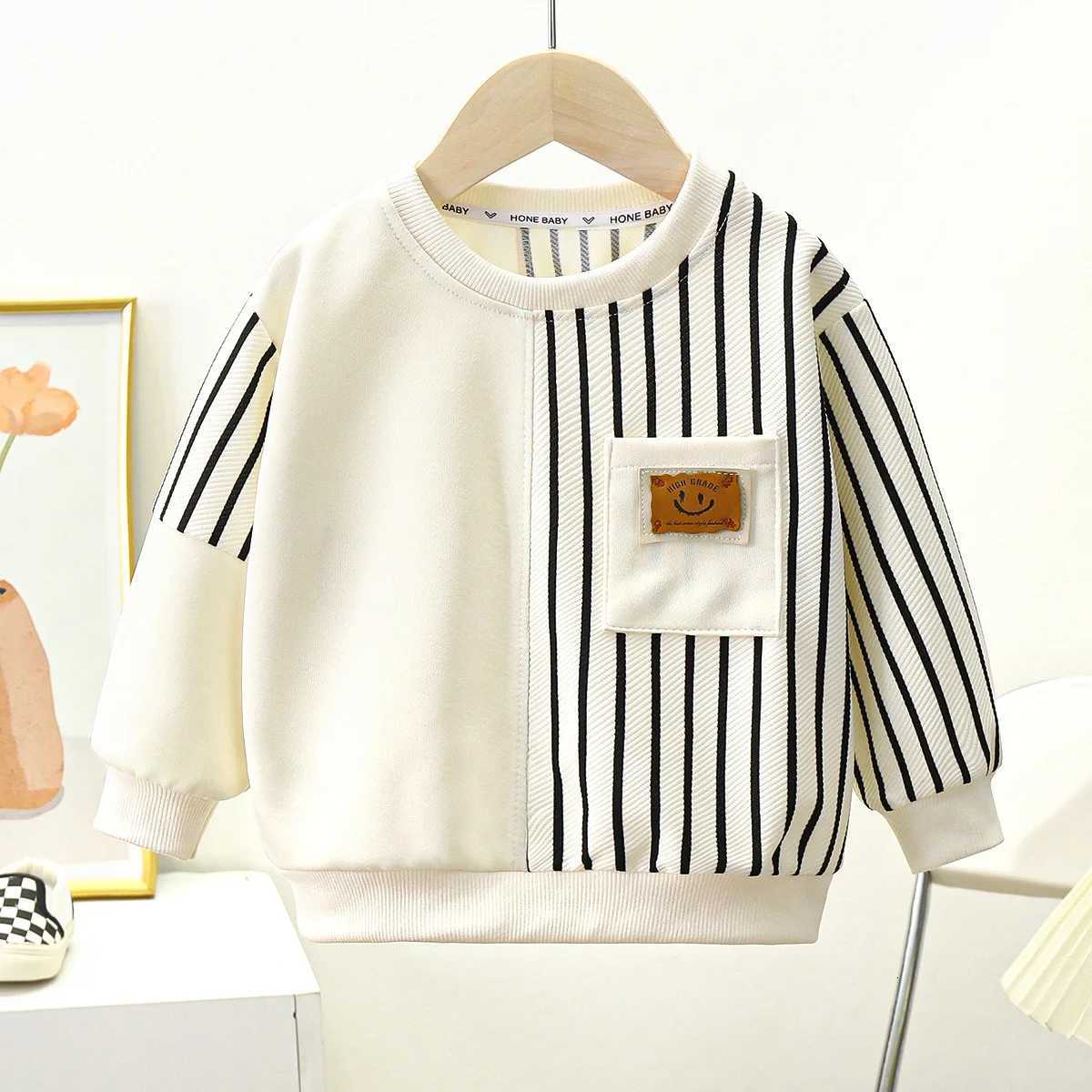 Autumn Childrens Spring Clothes Round Neck Long Sleeve Sweater Boys and Girls Trendy Baby Stylish Childrens Clothing 2PCS Z250811
