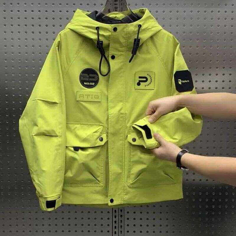 Men's Clothing Spring And Autumn Workwear Hooded Loose Versatile Label Assault Youth Fashion Handsome Jacket
