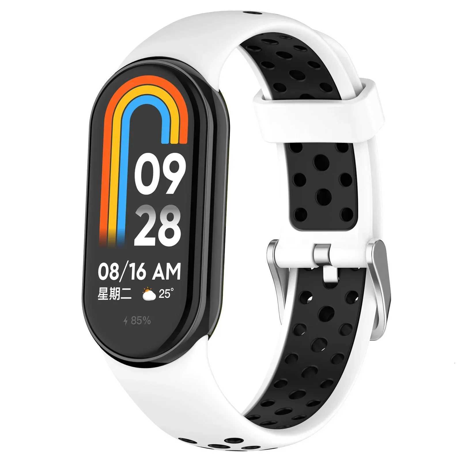 For Xiaomi Band 8 9 Silicone Watch Strap Two-Color Breathable Smart Watchband Replacement Bracelet for Xiaomi MiBand 8 9 Strap W250811