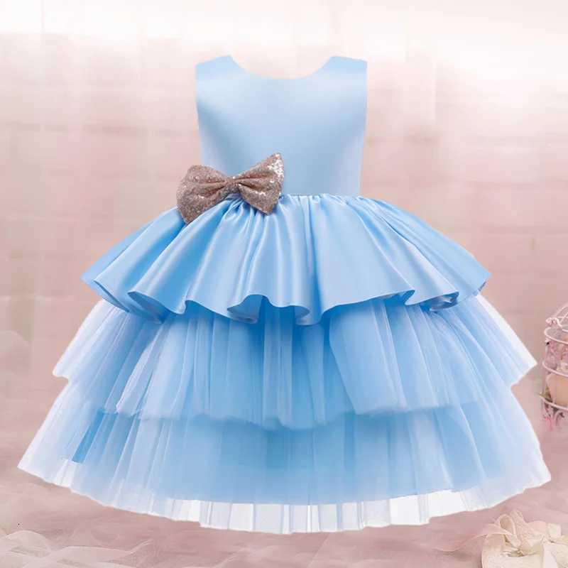 1st Birthday Dress for Baby Girls Kids Lace Mesh Sequins 2 3 4 Years Baptism Princess Costume Children Wedding Party Elegant Ball Gown W250811
