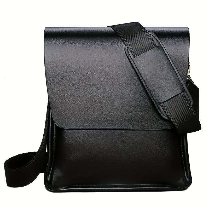 1 Piece Men's Leisure Business PU Leather Bag, Trendy Shoulder Bag