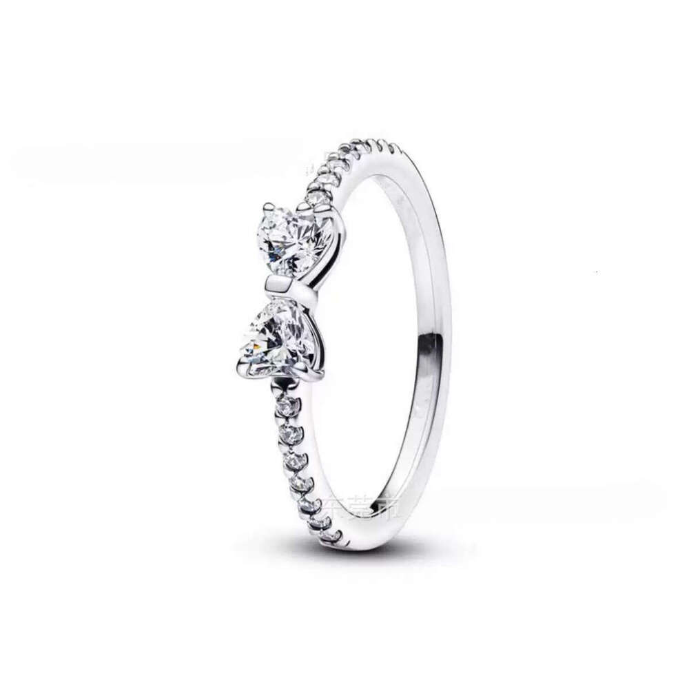 925 Sterling silver 2025 New Style Knotted Double Round Zircon Ring earrings bracelet Necklace Collarbone Chain Layered Necklace wholesale