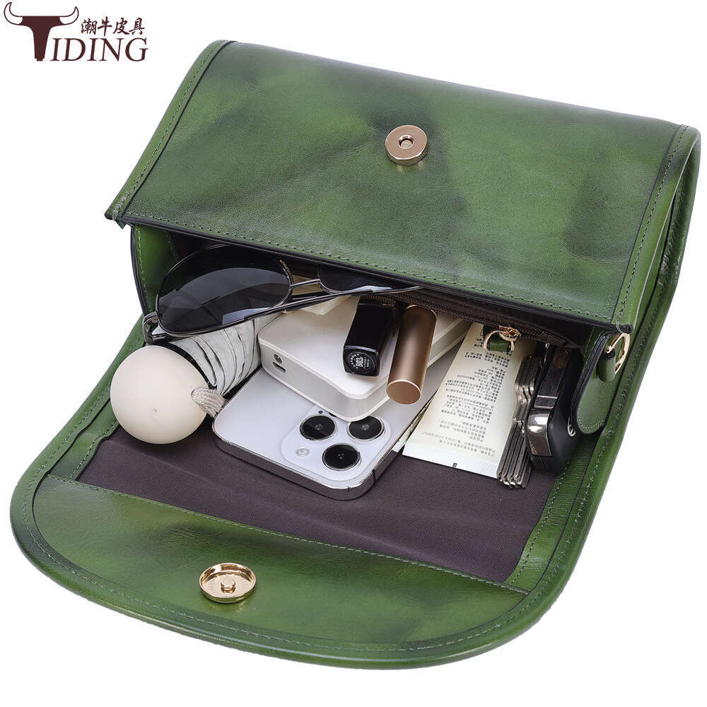 Trendy Cow Spring Summer New Japanese Style Fashion Top Layer Cowhide Shoulder Phone Women's Internet Celebrity Genuine Leather Crossbody Bag