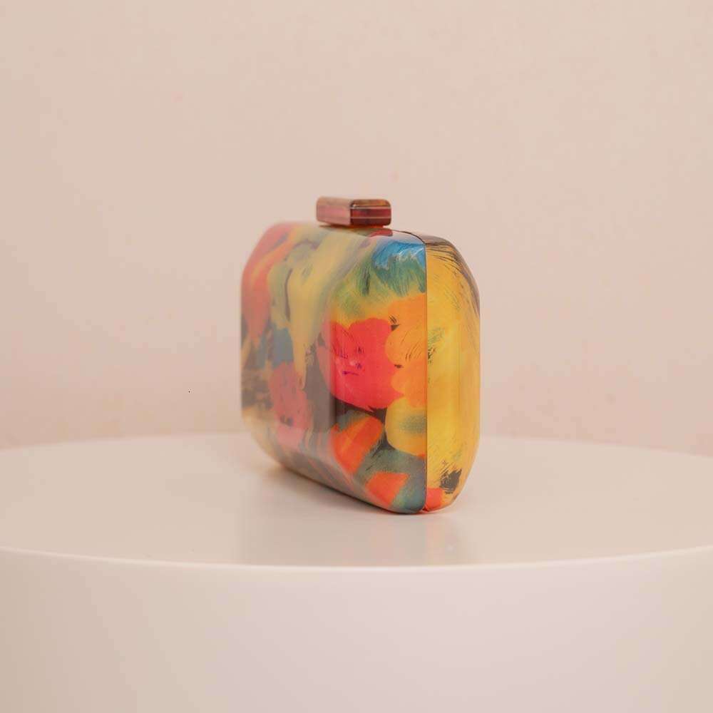 Evening Zebra Pattern Trendy Acrylic Shoulder Chain Bag for Women