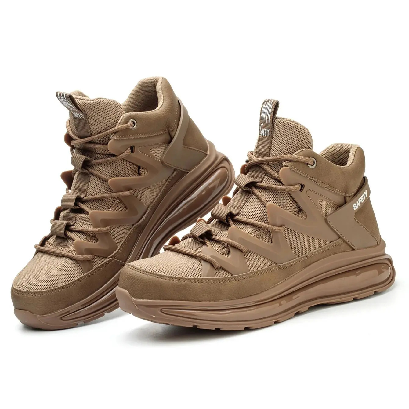 Mens Steel-Toe Safety Shoes Anti-Crush Puncture-Resistant Breathable Soft Upper Fashionable Outdoor Work Boots for Workshop 250805