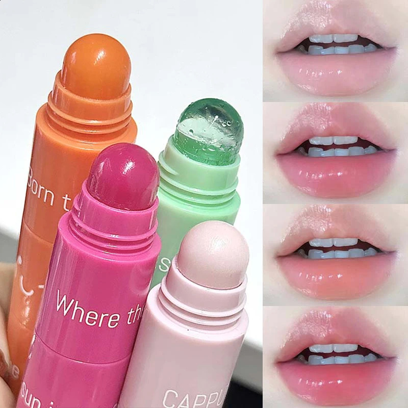 4 In 1 Color-changing Lip Balm Combo Kit Colorless Pink Orange Hydrating Lip Care -dryness Primer Lipstick Pen 250809